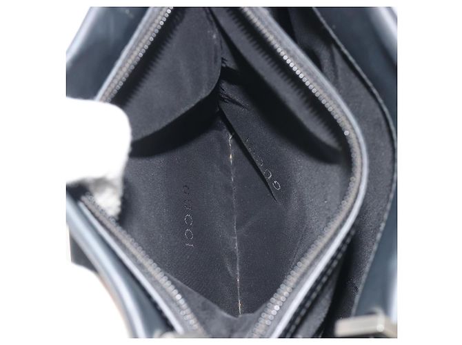 GUCCI Bamboo Tote Bag Leather 2way Black Silver 002 1016 - vista 22