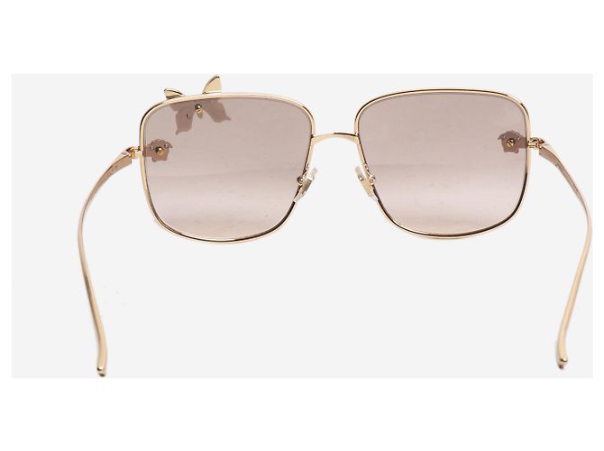 Versace Occhiali da sole a farfalla dorati D'oro - vista 4