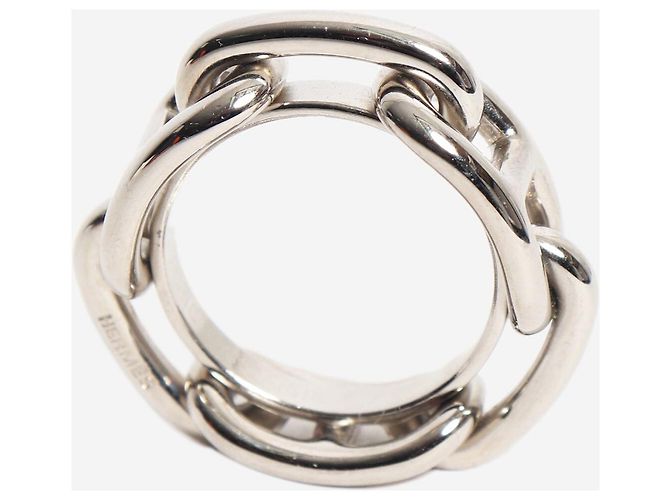 Hermès Pañuelo Silver Regate 90 ring Plata - vista 3