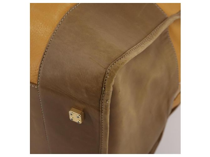 LOEWE Boston Bag Leather Beige Gold - vista 10