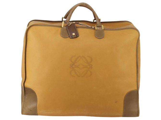 LOEWE Boston Bag Leather Beige Gold - vista 13