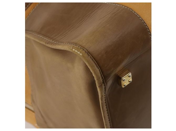 LOEWE Boston Bag Leather Beige Gold - vista 16