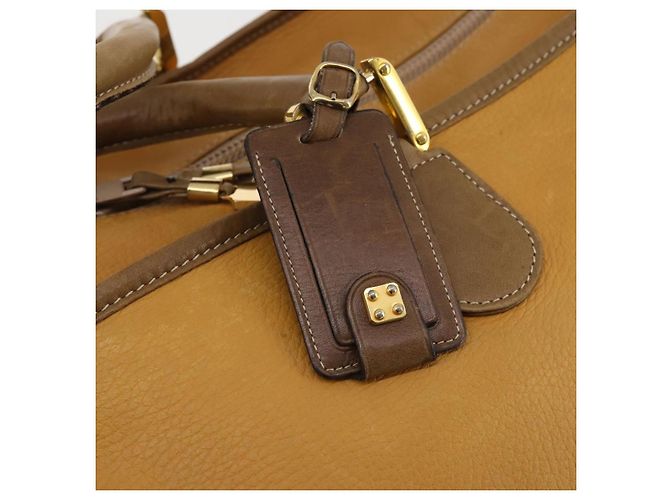 LOEWE Boston Bag Leather Beige Gold - vista 17