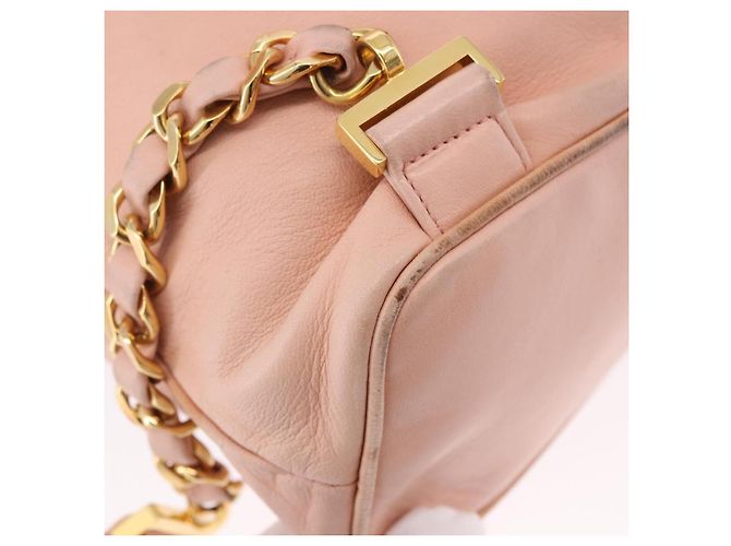 CHANEL Backpack Lamb Skin Pink Gold CC - vista 13