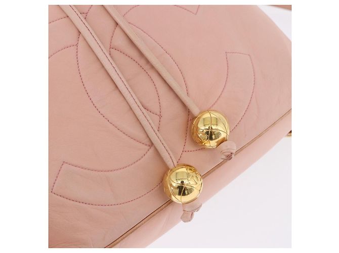 CHANEL Backpack Lamb Skin Pink Gold CC - vista 16