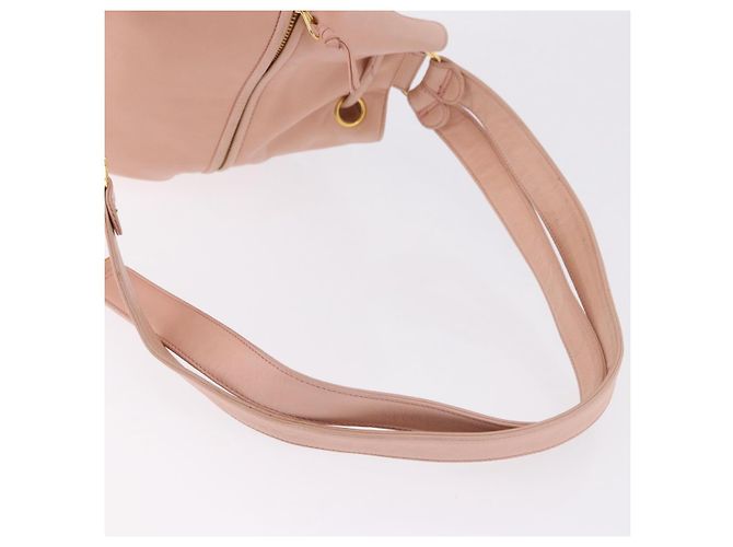 CHANEL Backpack Lamb Skin Pink Gold CC - vista 8