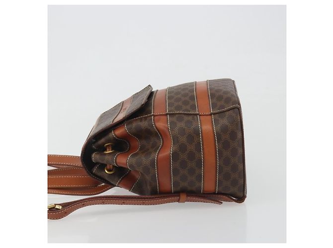 Céline CELINE Macadam Rucksack PVC Leder Braun Goldfarben - Ansicht 4