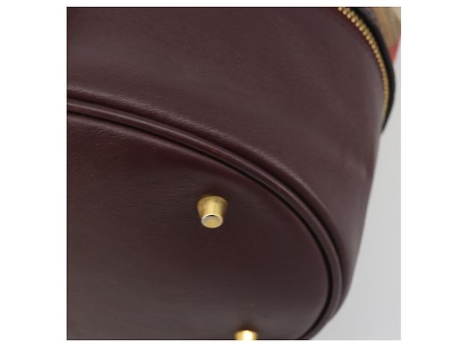 BURBERRY Nova Check Shoulder Bag Canvas Leather Silver Bordeaux - vista 14