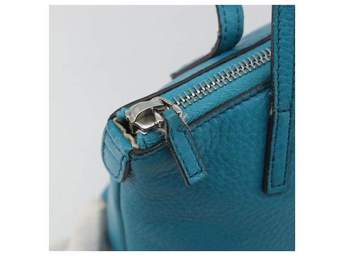 GUCCI Soho Hand Bag Leather Blue Silver 340618 - vista 10