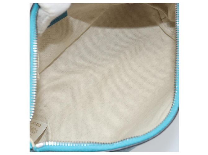 GUCCI Soho Hand Bag Leather Blue Silver 340618 - vista 11