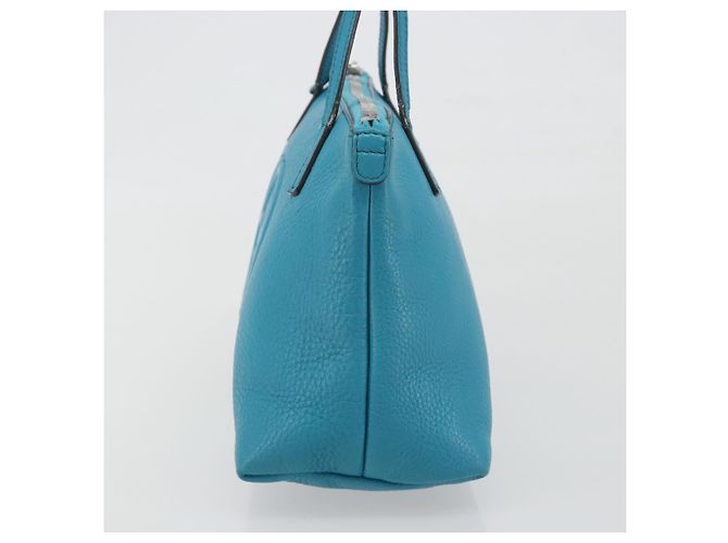 GUCCI Soho Hand Bag Leather Blue Silver 340618 - vista 3