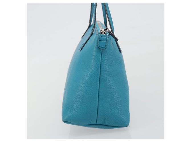 GUCCI Soho Hand Bag Leather Blue Silver 340618 - vista 4