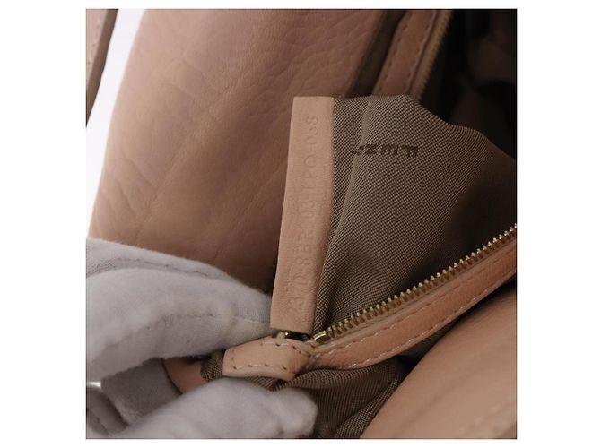 FENDI Mamma Baguette Shoulder Bag Leather Pink Gold - vista 11