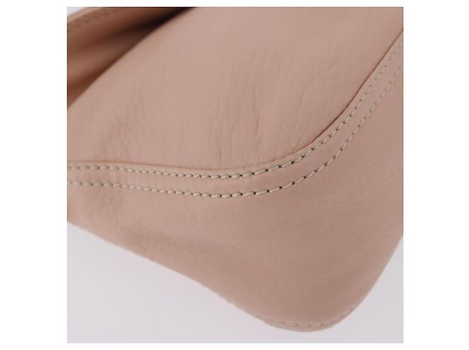 FENDI Mamma Baguette Shoulder Bag Leather Pink Gold - vista 14