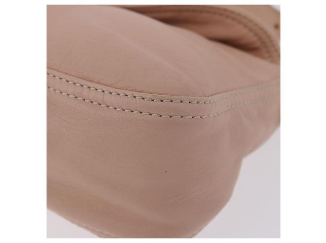 FENDI Mamma Baguette Shoulder Bag Leather Pink Gold - vista 15
