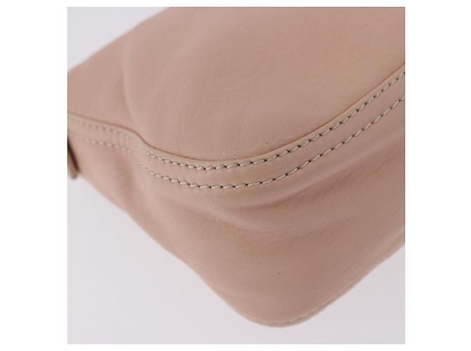 FENDI Mamma Baguette Shoulder Bag Leather Pink Gold - vista 16