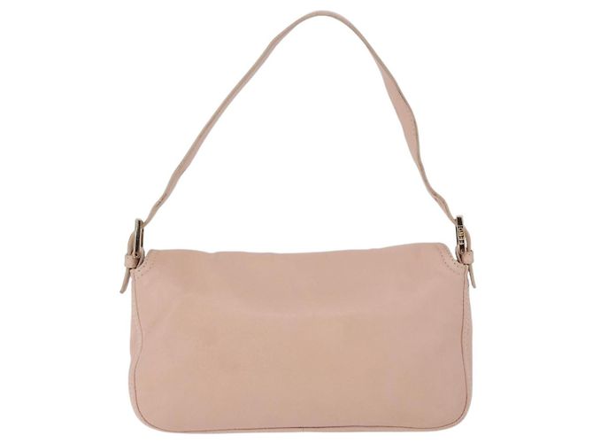 FENDI Mamma Baguette Shoulder Bag Leather Pink Gold - vista 2