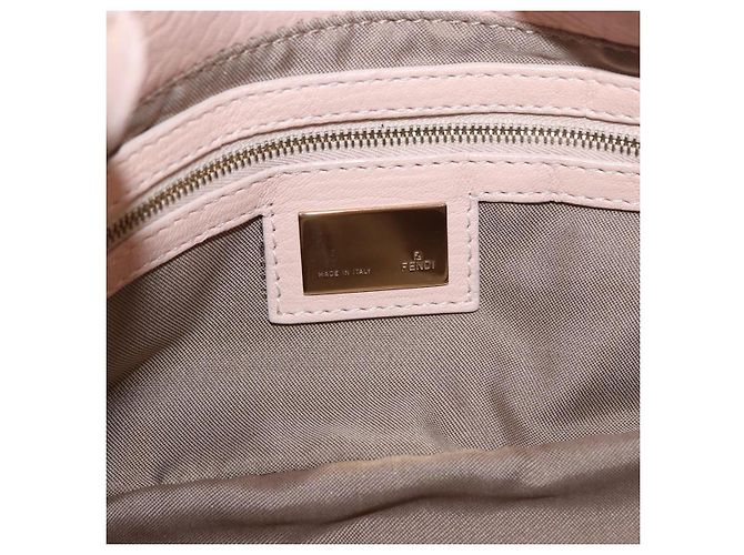 FENDI Mamma Baguette Shoulder Bag Leather Pink Gold - vista 21