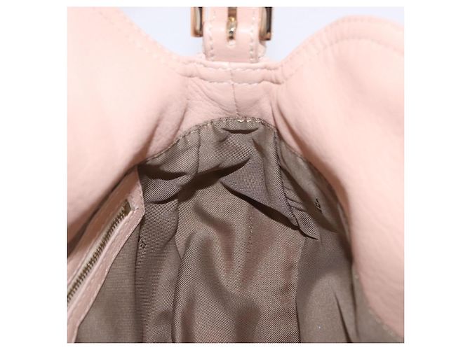 FENDI Mamma Baguette Shoulder Bag Leather Pink Gold - vista 22