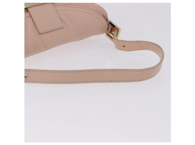 FENDI Mamma Baguette Shoulder Bag Leather Pink Gold - vista 7