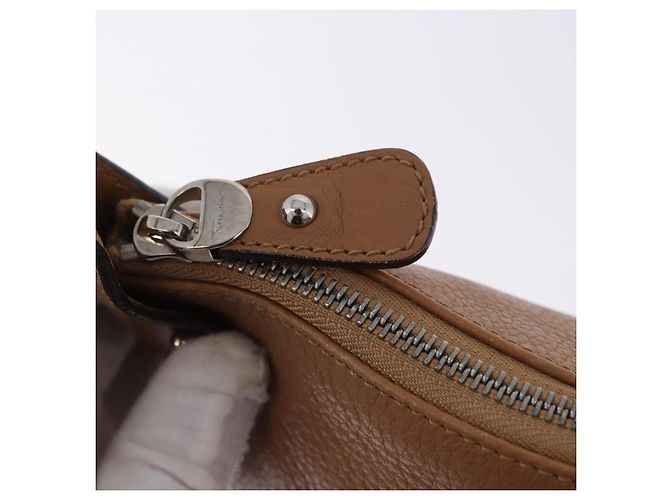 Salvatore Ferragamo Sac à épaule Gancini Cuir Beige Argent - vue 10