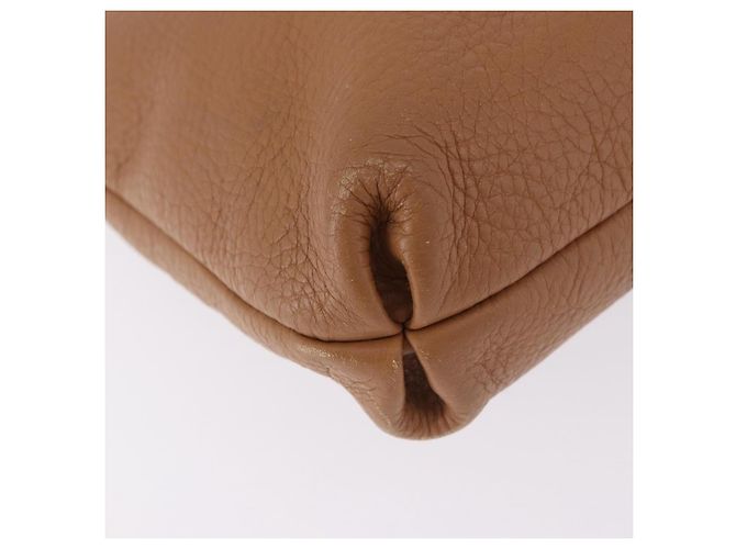 Salvatore Ferragamo Sac à épaule Gancini Cuir Beige Argent - vue 16