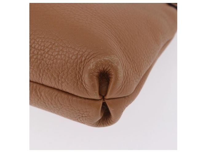 Salvatore Ferragamo Sac à épaule Gancini Cuir Beige Argent - vue 17