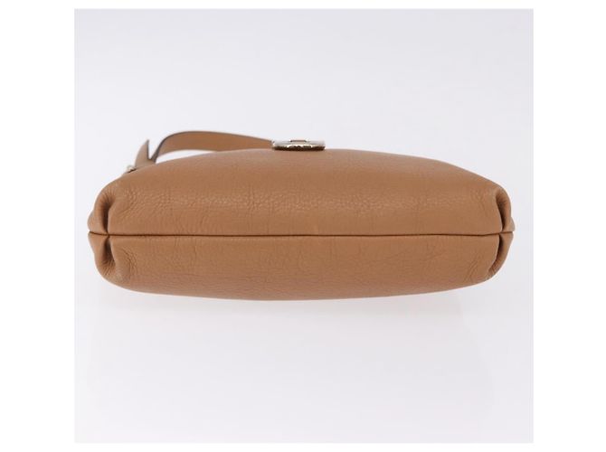 Salvatore Ferragamo Sac à épaule Gancini Cuir Beige Argent - vue 5