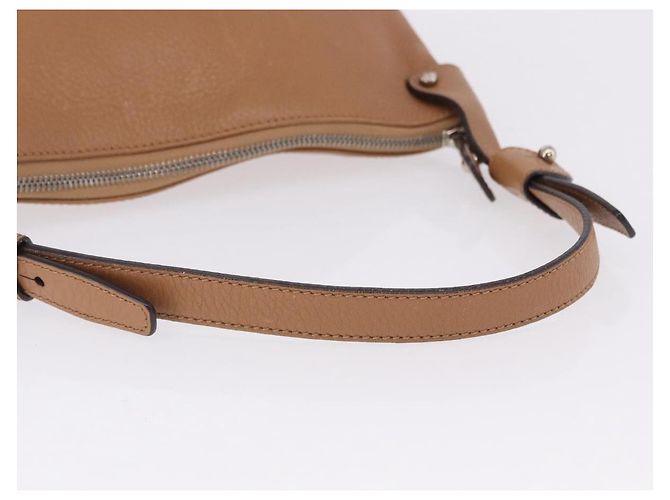 Salvatore Ferragamo Sac à épaule Gancini Cuir Beige Argent - vue 7