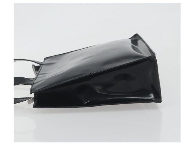 CHANEL Tote Bag Lackleder Schwarz Silver CC - Ansicht 4