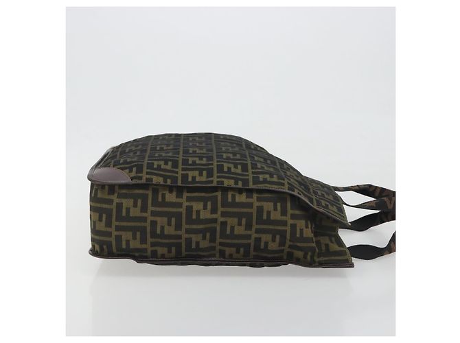 FENDI Zucca Canvas Handtasche Braun Schwarz - Ansicht 3