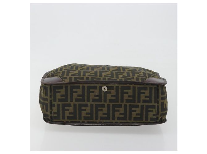 FENDI Zucca Canvas Handtasche Braun Schwarz - Ansicht 5