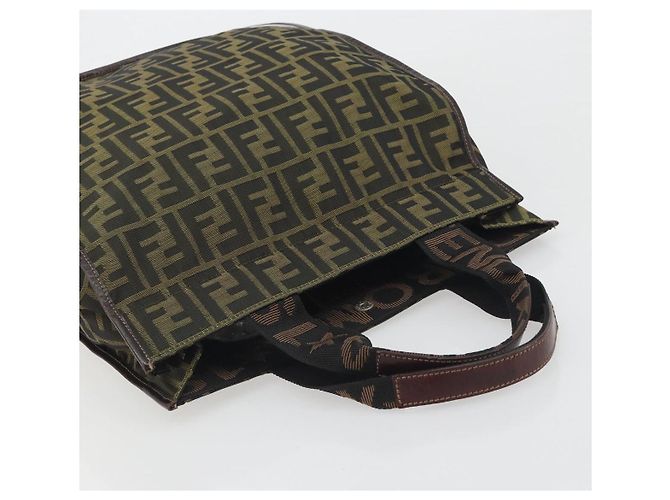 FENDI Zucca Canvas Handtasche Braun Schwarz - Ansicht 6