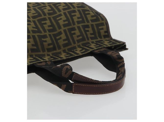 FENDI Zucca Canvas Handtasche Braun Schwarz - Ansicht 7