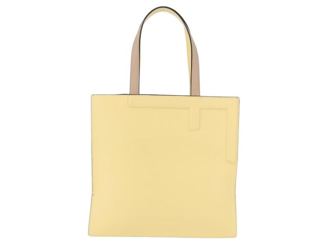 FENDI Tote Bag Leather Yellow - vista 2