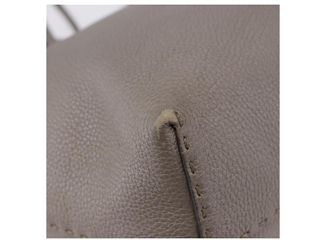 FENDI Celeria Handtasche Leder Grau Silber - Ansicht 9