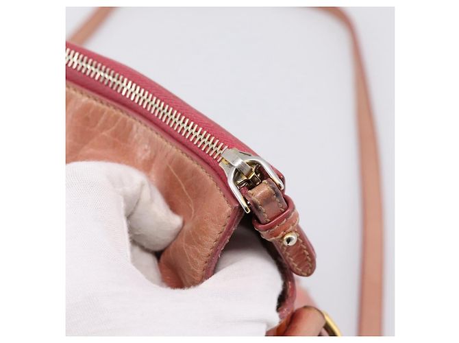 Miu Miu Hand Bag Leather 2way Pink Gold - vista 10