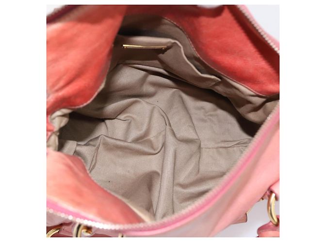 Miu Miu Hand Bag Leather 2way Pink Gold - vista 11