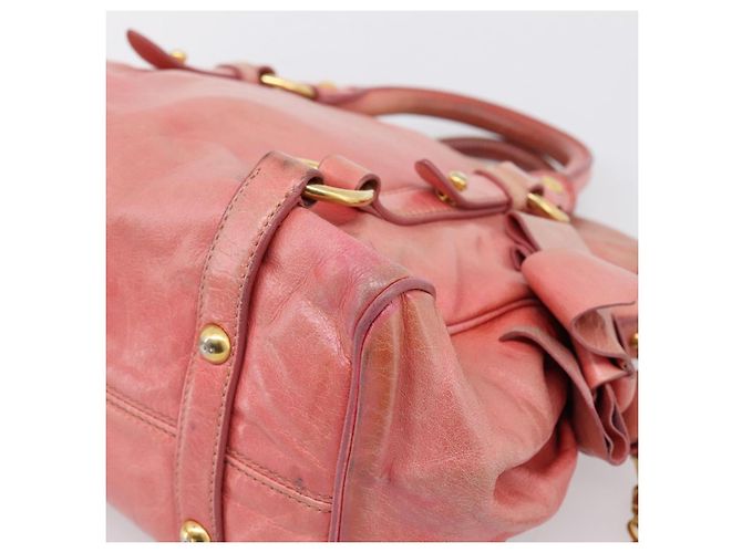Miu Miu Hand Bag Leather 2way Pink Gold - vista 17
