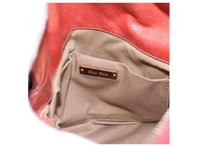 Miu Miu Hand Bag Leather 2way Pink Gold - vista 19