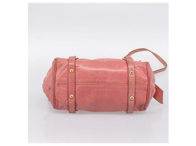 Miu Miu Hand Bag Leather 2way Pink Gold - vista 5