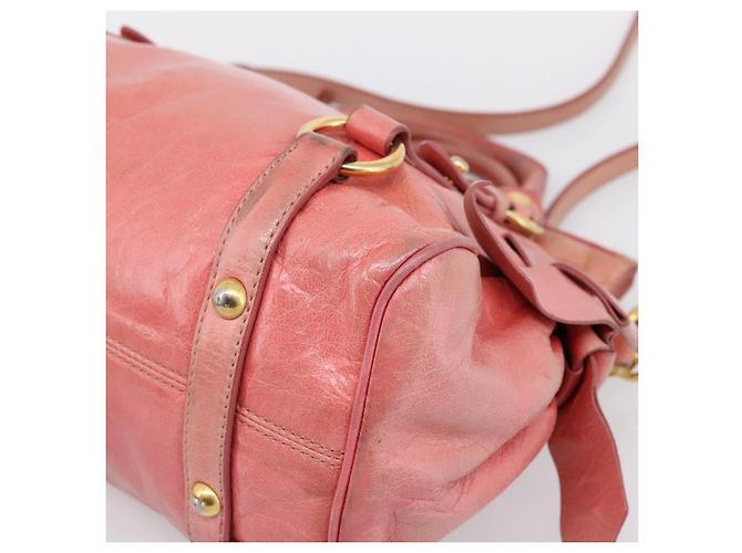 Miu Miu Hand Bag Leather 2way Pink Gold - vista 9