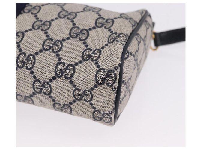 GUCCI GG Supreme Sherry Line Shoulder Bag PVC Navy Gold 89 02 018 - vista 15