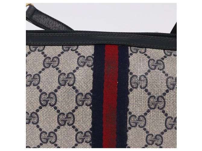 GUCCI GG Supreme Sherry Line Shoulder Bag PVC Navy Gold 89 02 018 - vista 3