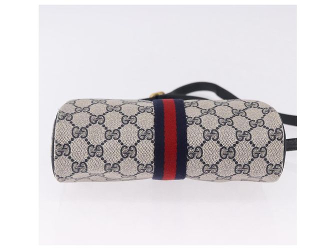GUCCI GG Supreme Sherry Line Shoulder Bag PVC Navy Gold 89 02 018 - vista 6