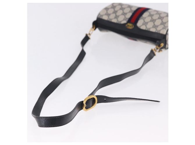 GUCCI GG Supreme Sherry Line Shoulder Bag PVC Navy Gold 89 02 018 - vista 8
