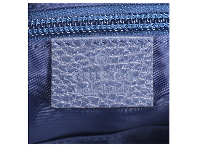Zaino Gucci GG in nylon e pelle Blu - vista 8