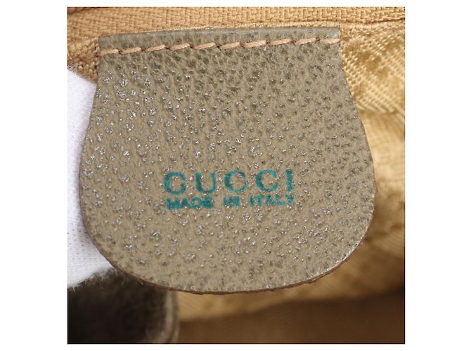 Zaino in pelle Gucci Old Bamboo Marrone - vista 8