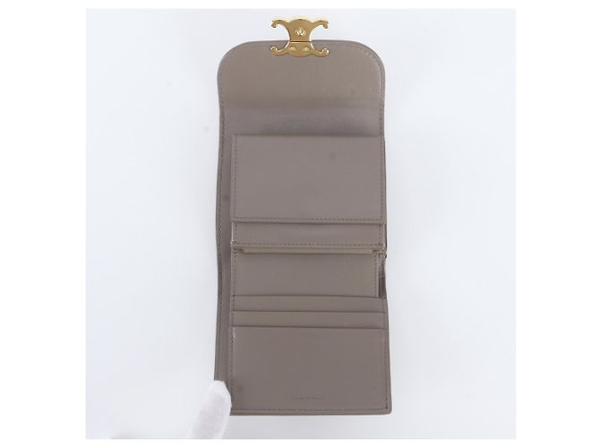 Céline Cartera Small Flap Celine en Piel Triomphe Gris - vista 6