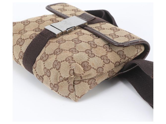 Borsa a tracolla e pochette Gucci in tela GG e pelle Marrone - vista 4